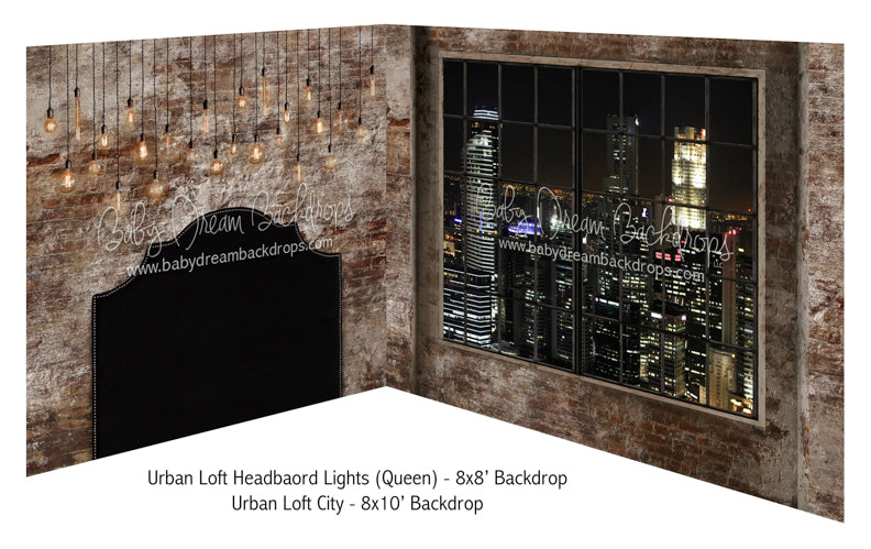 Urban Loft Headboard Lights (Queen) and City Bundle