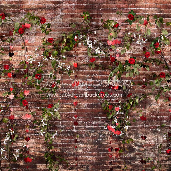 X Drop urban rose wall hearts