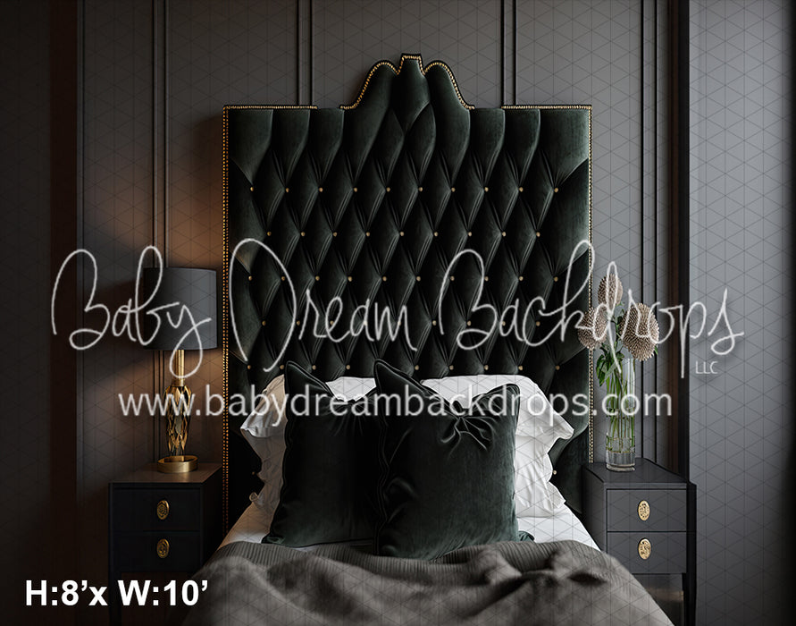 Velvet Black Headboard (SM) 