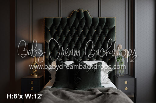 Velvet Black Headboard (SM) 
