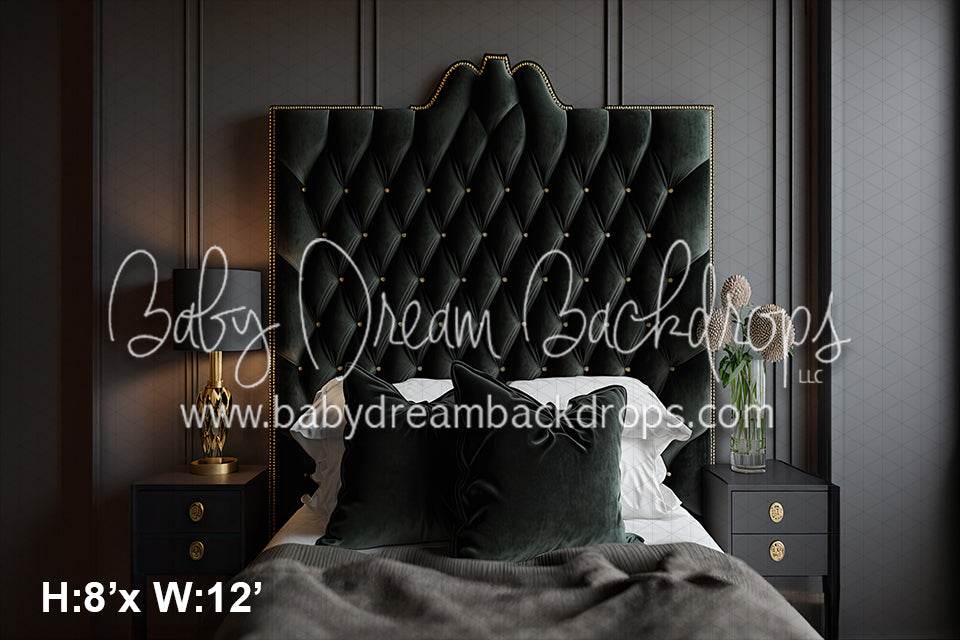 Velvet Black Headboard (SM) 