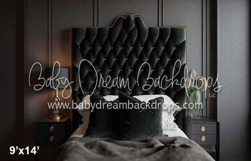 Velvet Black Headboard (SM) 