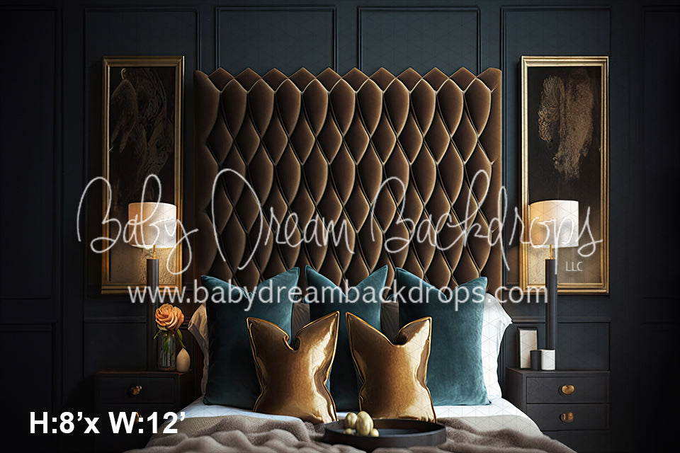 Velvet Brown Headboard (SM) 