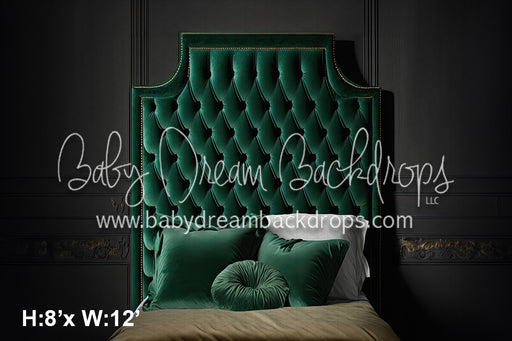 Velvet Green Headboard (SM) 