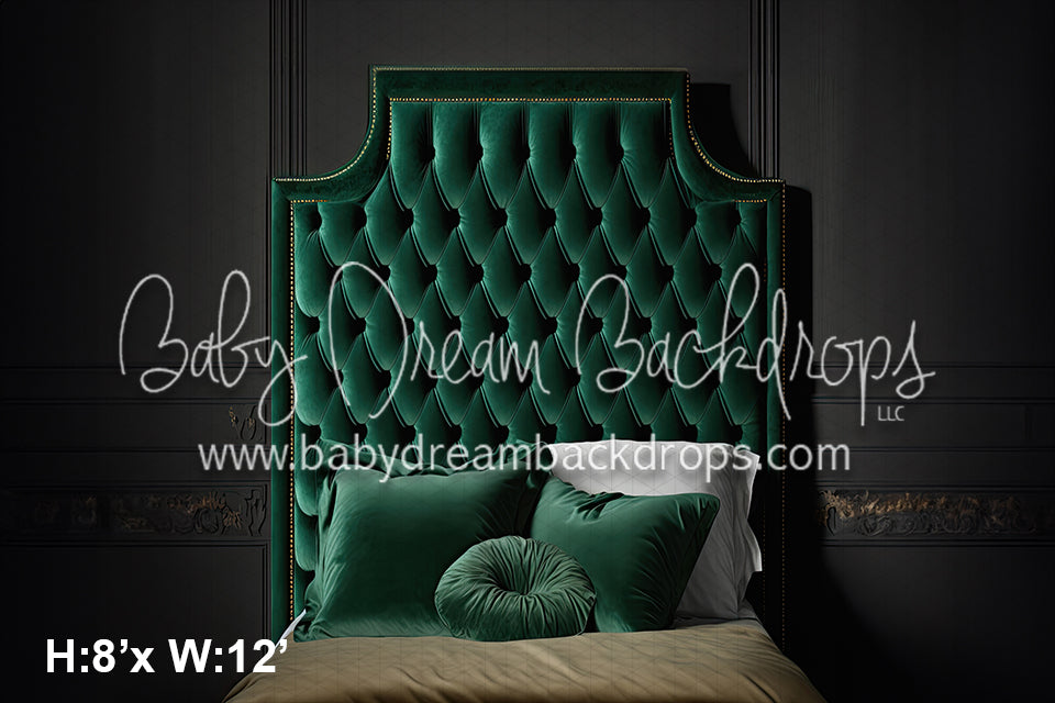 Velvet Green Headboard (SM) 
