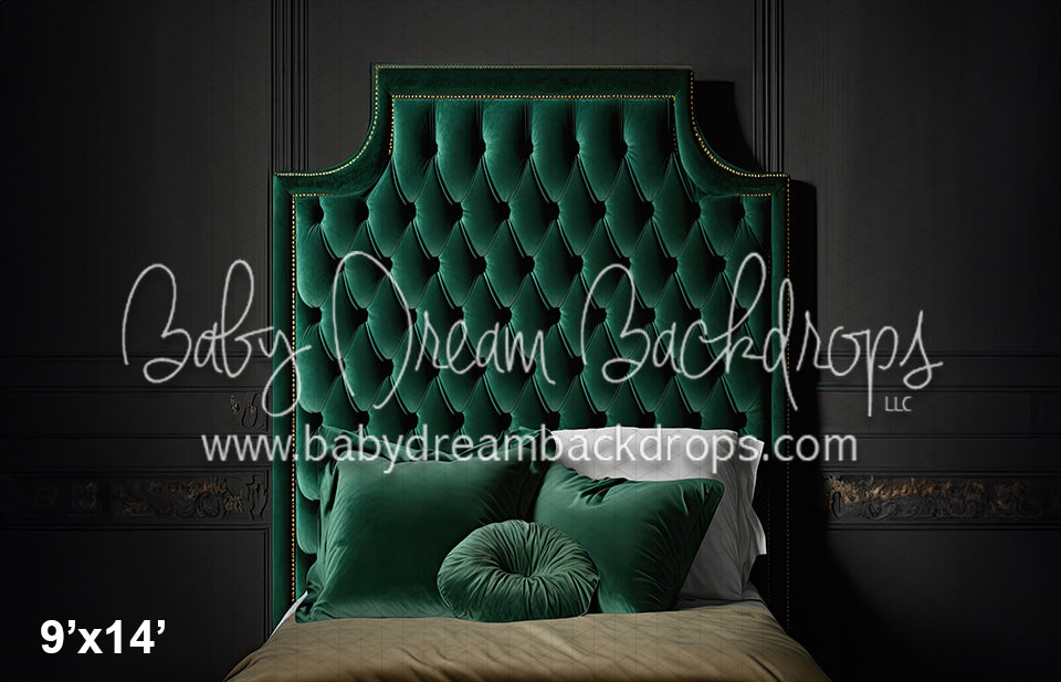Velvet Green Headboard (SM) 