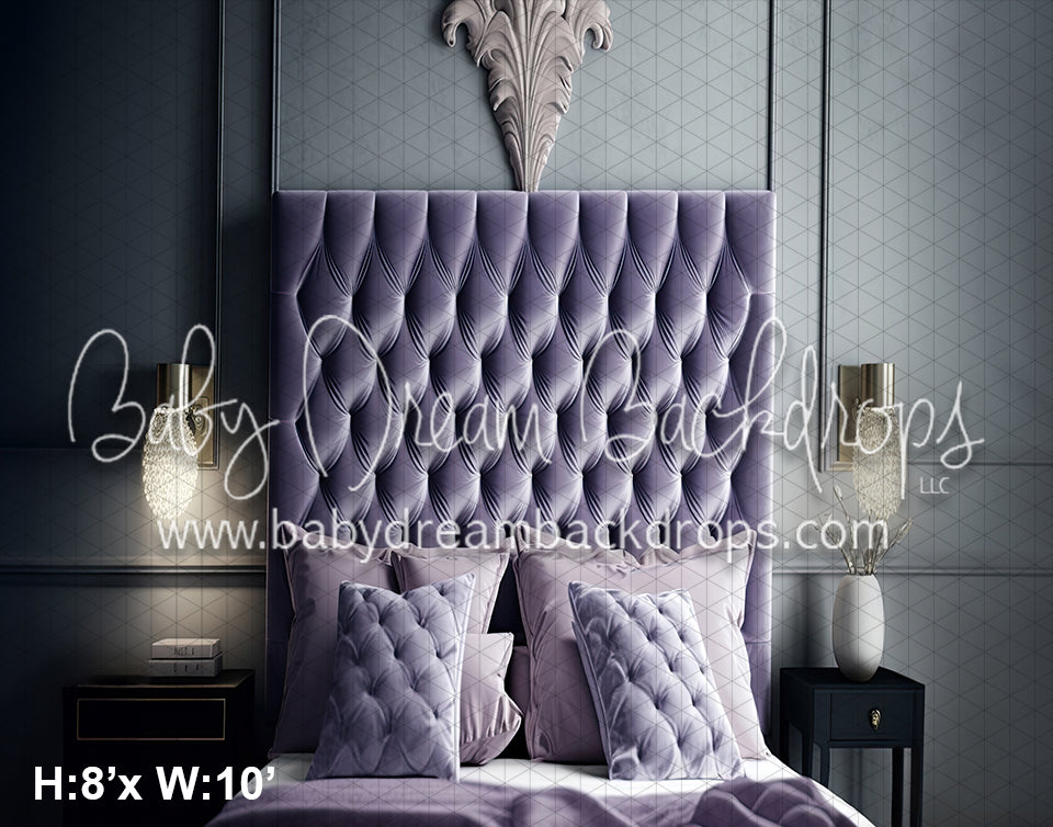 Velvet Lavender Headboard (SM) Baby Dream Backdrops