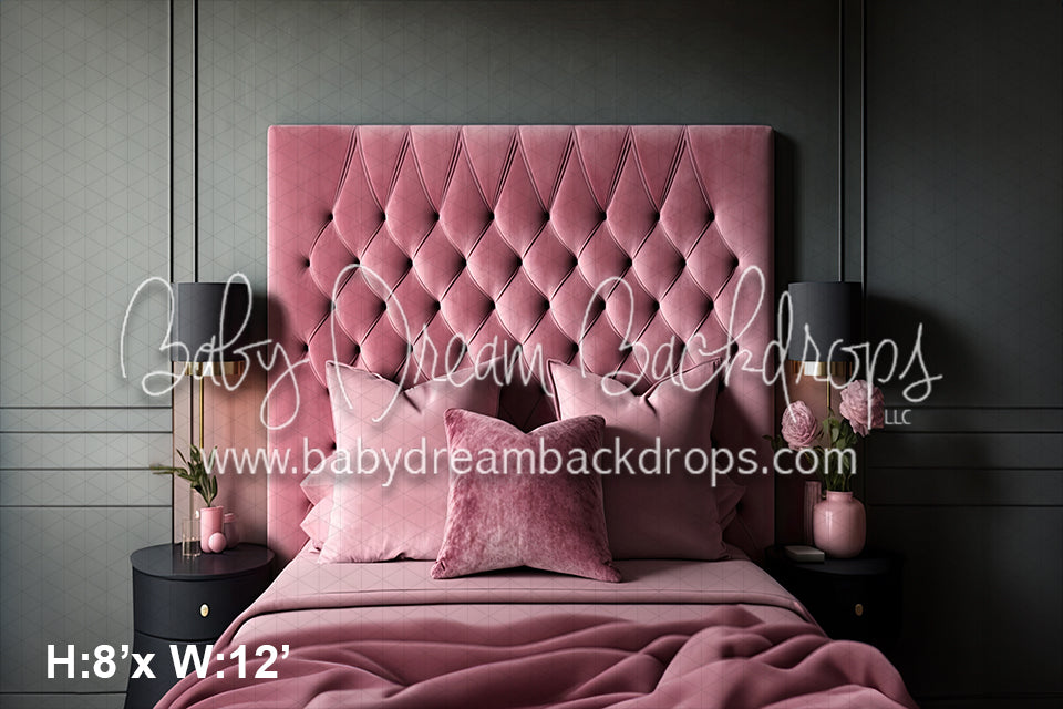 Velvet Pink Headboard (SM)
