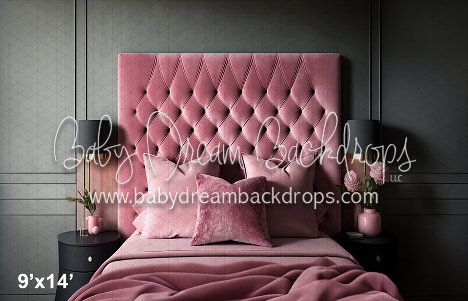 Velvet Pink Headboard (SM)