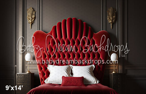Velvet Red Headboard (SM)