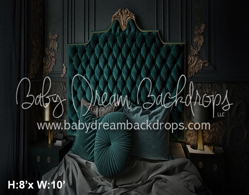 Velvet Teal Headboard (SM) 
