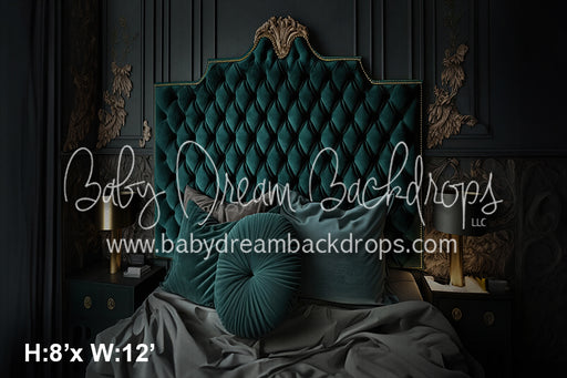 Velvet Teal Headboard (SM) 