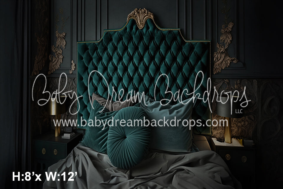 Velvet Teal Headboard (SM) 