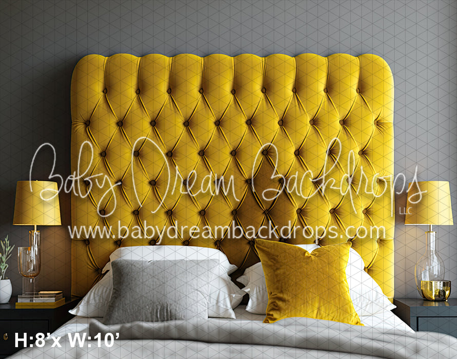 Velvet Yellow Headboard (SM) 