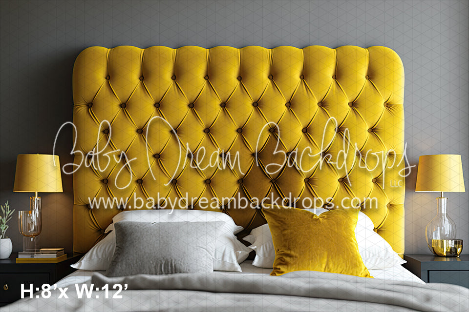 Velvet Yellow Headboard (SM) 