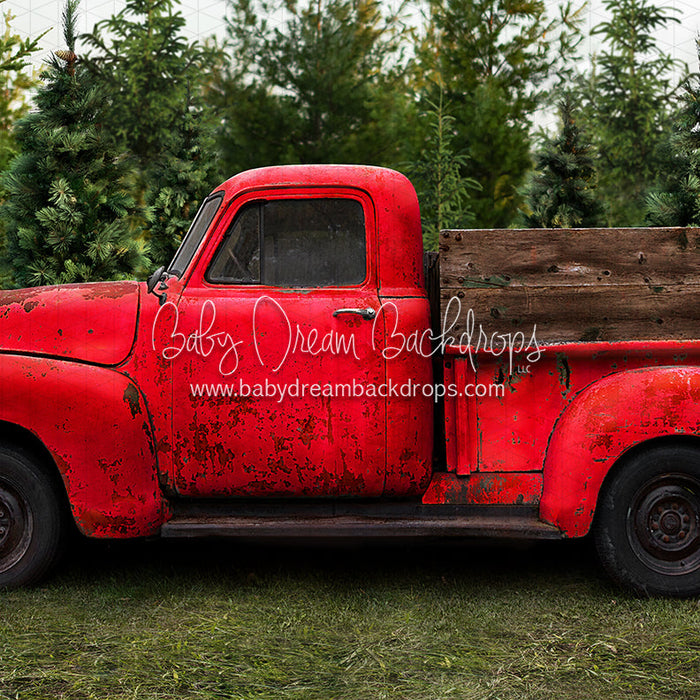 X Drop vintage red truck