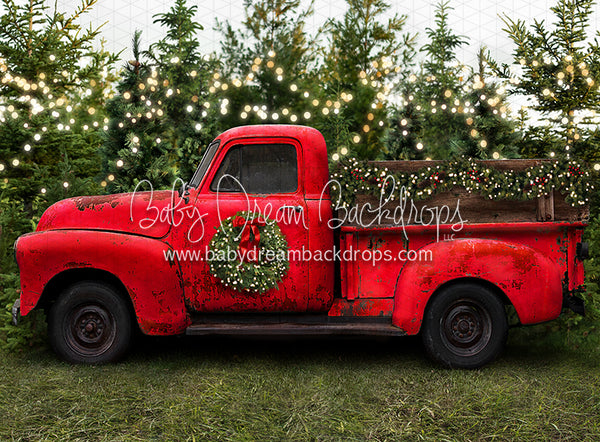 Vintage Red Truck Christmas (Smaller)