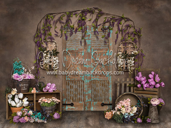 Vintage Floral Door