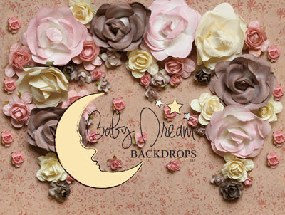 Vintage Paper Roses - 60Hx80W - BD  