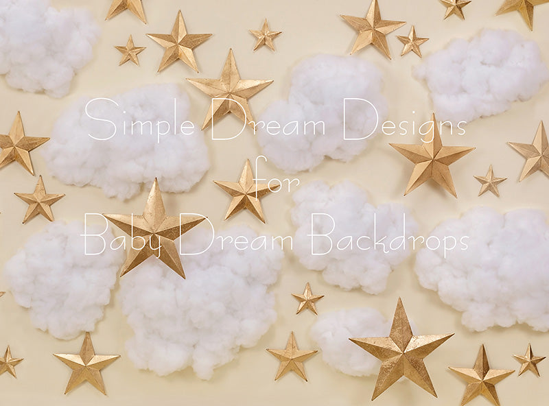 X Drop clouds and stars — Baby Dream Backdrops