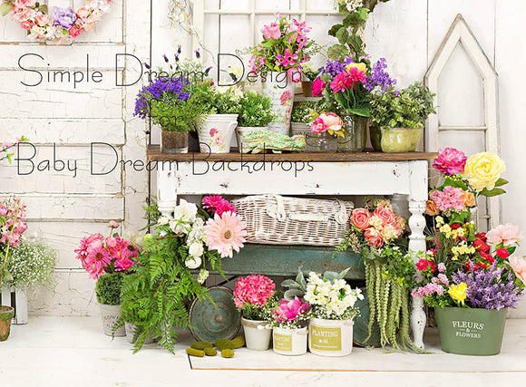 Grandmas Porch Floral Table 60Hx80W SD