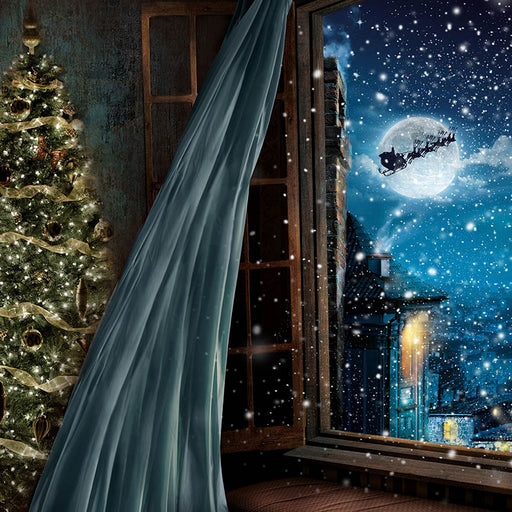 Waiting on Christmas Santa - 8x8 