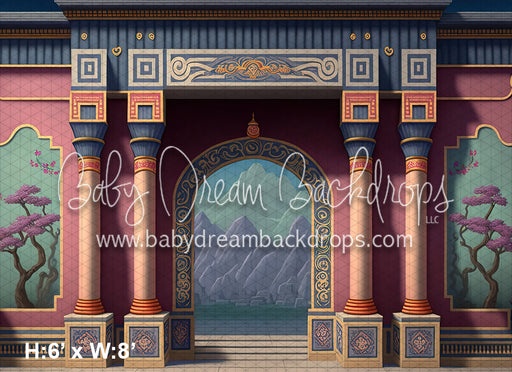 Warrior Princess Painted Mountains Wall (MD)