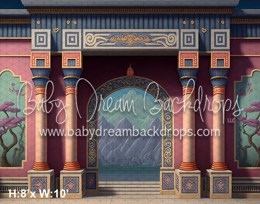 Warrior Princess Painted Mountains Wall (MD)