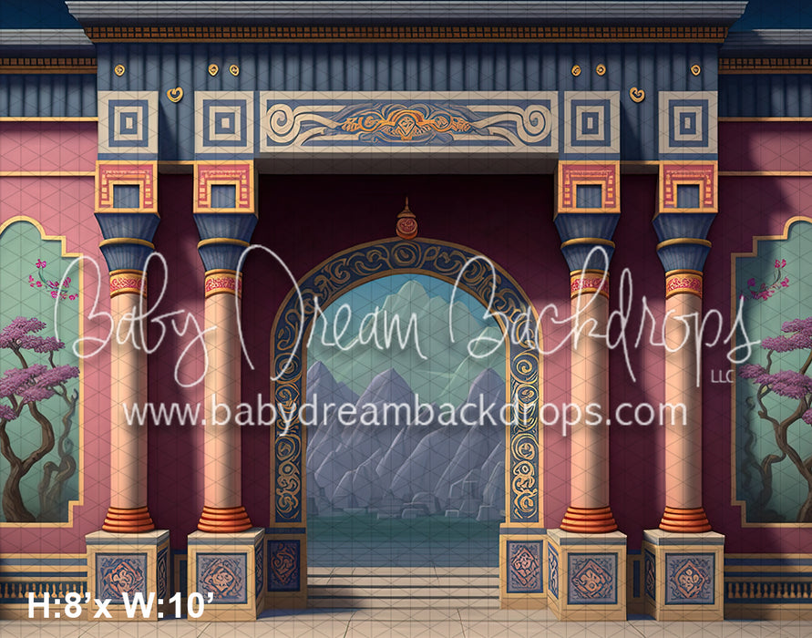 Warrior Princess Painted Mountains Wall (MD)