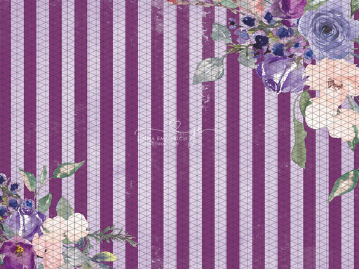 Watercolor Blooms in Purple