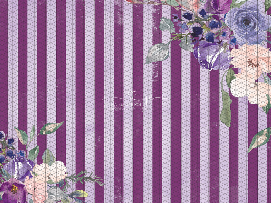 Watercolor Blooms in Purple