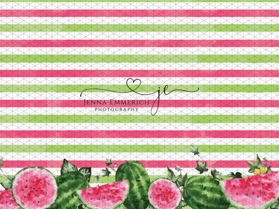 Watercolor Watermelon Stripes