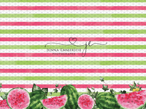 Watercolor Watermelon Stripes