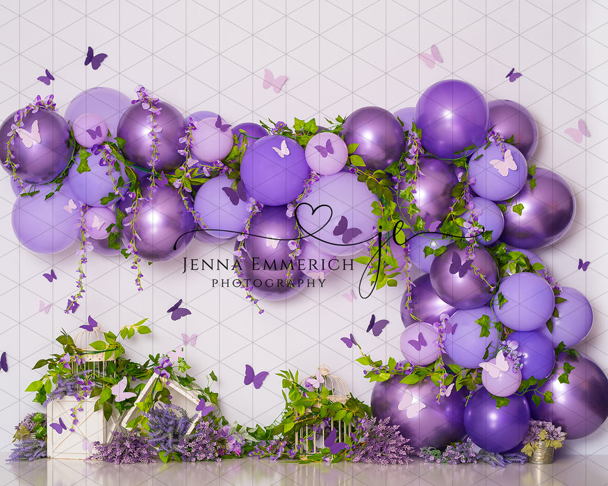 Whimsical Wisteria with Butterflies