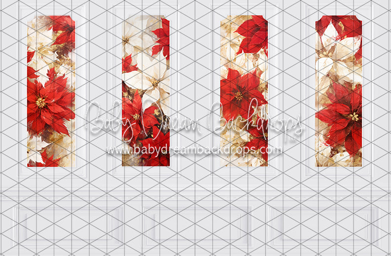 White Poinsettia Wall (JA)