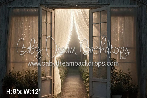 White Light Greenhouse Door (SM) 