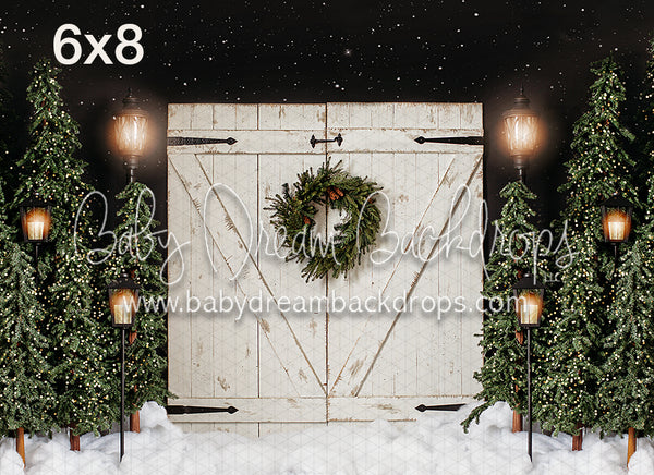 White Rustic Christmas with Lights