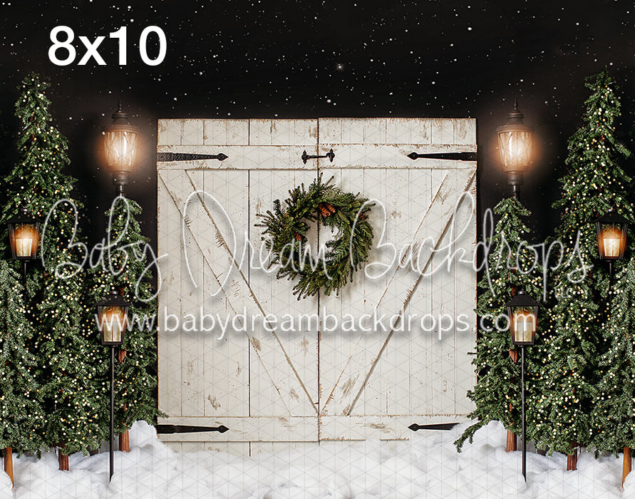 White Rustic Christmas with Lights