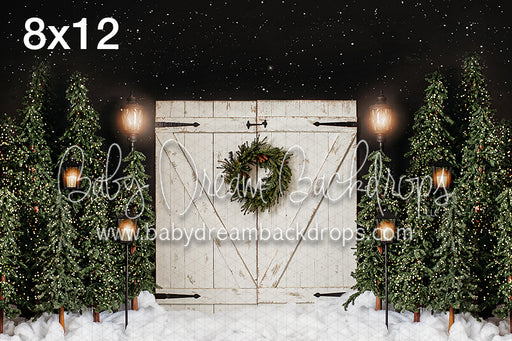 White Rustic Christmas with Lights