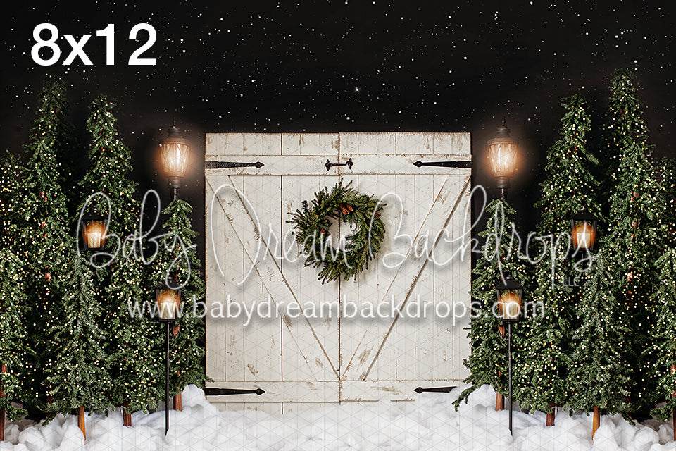 White Rustic Christmas with Lights