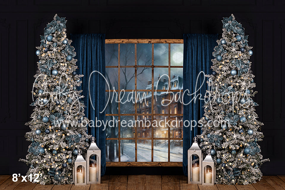 White and Blue Christmas Window (VR)