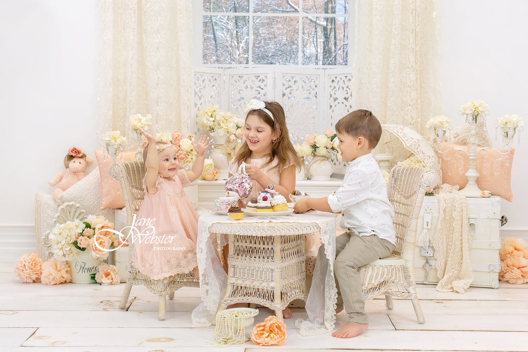 Winter Window Peach And Lace