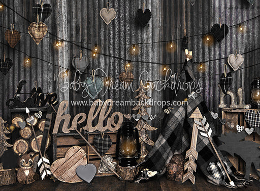 Wood You Be Mine Grays - 6x8 - JA  