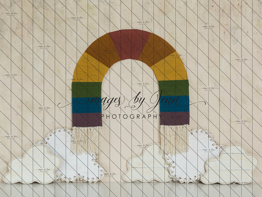 Yarn Rainbow with Clouds