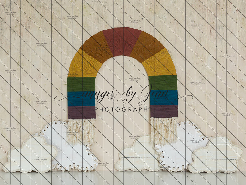 Yarn Rainbow with Clouds