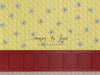 Yellow Daisy Wall with Red