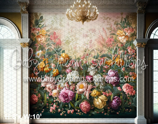 Yellow Summer Painted Blooms Wall (MD)