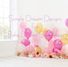 Balloon Room pink and gold 8x8 window