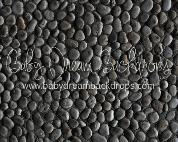 Black Stone Floor Fabric Drop (BD)
