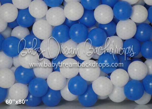 Blue and White Balloon Wall (LG)